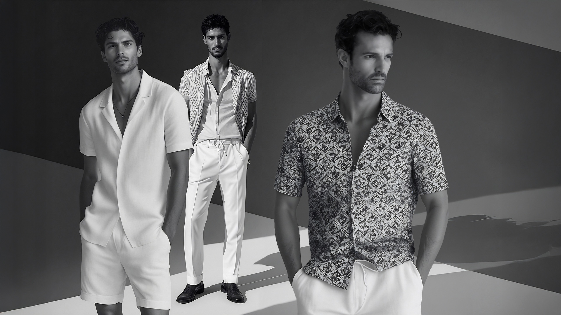 Stand Bold: Distinct textures and bold contrasts create a strong, structured summer style